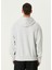 Gri Kapüşonlu Logo Nakışlı Sweatshirt 4