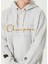 Gri Kapüşonlu Logo Nakışlı Sweatshirt 5