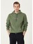 Haki Kapüşonlu Sweatshirt 1