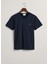 Lacivert V Yaka Slim Fit Kısa Kollu Erkek T-Shirt 4