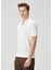 Beyaz Polo Yaka Keten T-Shirt 3