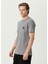 Gri Logo Detaylı T-Shirt 3