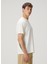 Relaxed Fit Beyaz Logo Baskılı T-Shirt 3