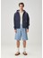 Wave Açık Mavi Desenli Denim Şort 1
