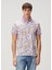 Pembe Polo Yaka Etnik Desenli T-Shirt 1
