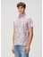 Pembe Polo Yaka Etnik Desenli T-Shirt 3
