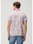 Pembe Polo Yaka Etnik Desenli T-Shirt 4