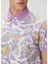 Pembe Polo Yaka Etnik Desenli T-Shirt 5