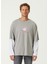 Brain Drain Gri Çift Kollu Erkek T-Shirt 1