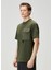 Haki Logo Detaylı T-Shirt 3