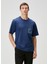 Lacivert Denim Garnili T-Shirt 1