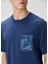 Lacivert Denim Garnili T-Shirt 5