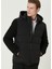 Siyah Kapüşonlu Hybrid Puffer Mont 2