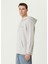 Gri Kapüşonlu Organik Pamuk Sweatshirt 3