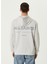 Gri Kapüşonlu Organik Pamuk Sweatshirt 4