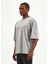 Yağmur Bulutu Gri Krom Oversize T-Shirt 1