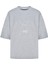 Yağmur Bulutu Gri Krom Oversize T-Shirt 5