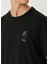 Siyah Baskı Detaylı T-Shirt 5