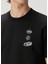 Siyah Patch Detaylı T-Shirt 5