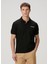 Siyah Polo Yaka Logo Baskılı T-Shirt 1