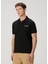 Siyah Polo Yaka Logo Baskılı T-Shirt 3