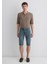 Nicholas Mavi Premium Vintage Puslu Indigo Jean Şort 0416089816 3