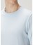 Regular Fit Açık Mavi Basic T-Shirt 5