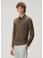 Kahverengi Polo Yaka Sweatshirt 3