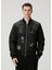 Siyah Logo Patchli Bomber Mont 1