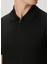 Siyah Polo Yaka Ipek T-Shirt 5