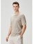 Bej Keten T-Shirt 3