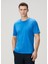 Açık Mavi Logo Nakışlı T-Shirt 1