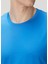 Açık Mavi Logo Nakışlı T-Shirt 5