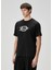 Siyah Beyaz Logo Nakışlı T-Shirt 3
