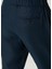 Lacivert Beli Kordonlu Keten Pantolon 5
