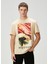Bej Figür Baskılı T-Shirt 1