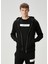 Siyah Kapüşonlu Logo Detaylı Sweatshirt 1