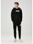 Siyah Kapüşonlu Logo Detaylı Sweatshirt 2