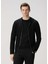 Siyah Kapüşonlu Yün Sweatshirt 1