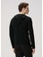 Siyah Kapüşonlu Yün Sweatshirt 4