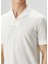 Beyaz Polo Yaka Keten T-Shirt 5