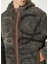 Siyah Gri Kapüşonlu Shearling Mont 5