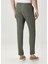 Yeşil Beli Kordonlu Keten Pantolon 3