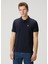 Lacivert Polo Yaka Organik Pamuk T-Shirt 1