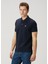 Lacivert Polo Yaka Organik Pamuk T-Shirt 3