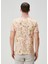 Pembe Polo Yaka Çiçek Desenli T-Shirt 4