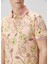 Pembe Polo Yaka Çiçek Desenli T-Shirt 5
