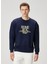 Regular Fit Home Run Artwork Lacivert Sweatshirt 1