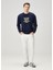 Regular Fit Home Run Artwork Lacivert Sweatshirt 2