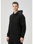 Siyah Kapüşonlu Sweatshirt 3